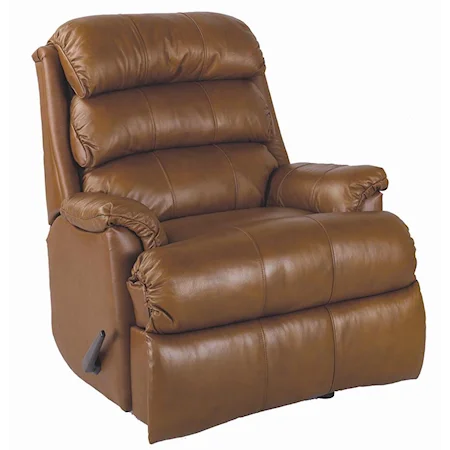 Quick Ship Rocker Recliner with Plush Pillow Arms